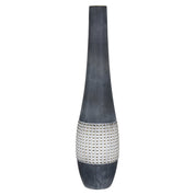 Obsidian tower anthracite ceramic floor vase