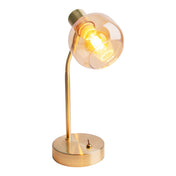 Timeless Artisan Crafted Luxury Table Lamp in Amber Glass