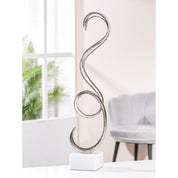 Spiral of infinity silver aluminium sculpture