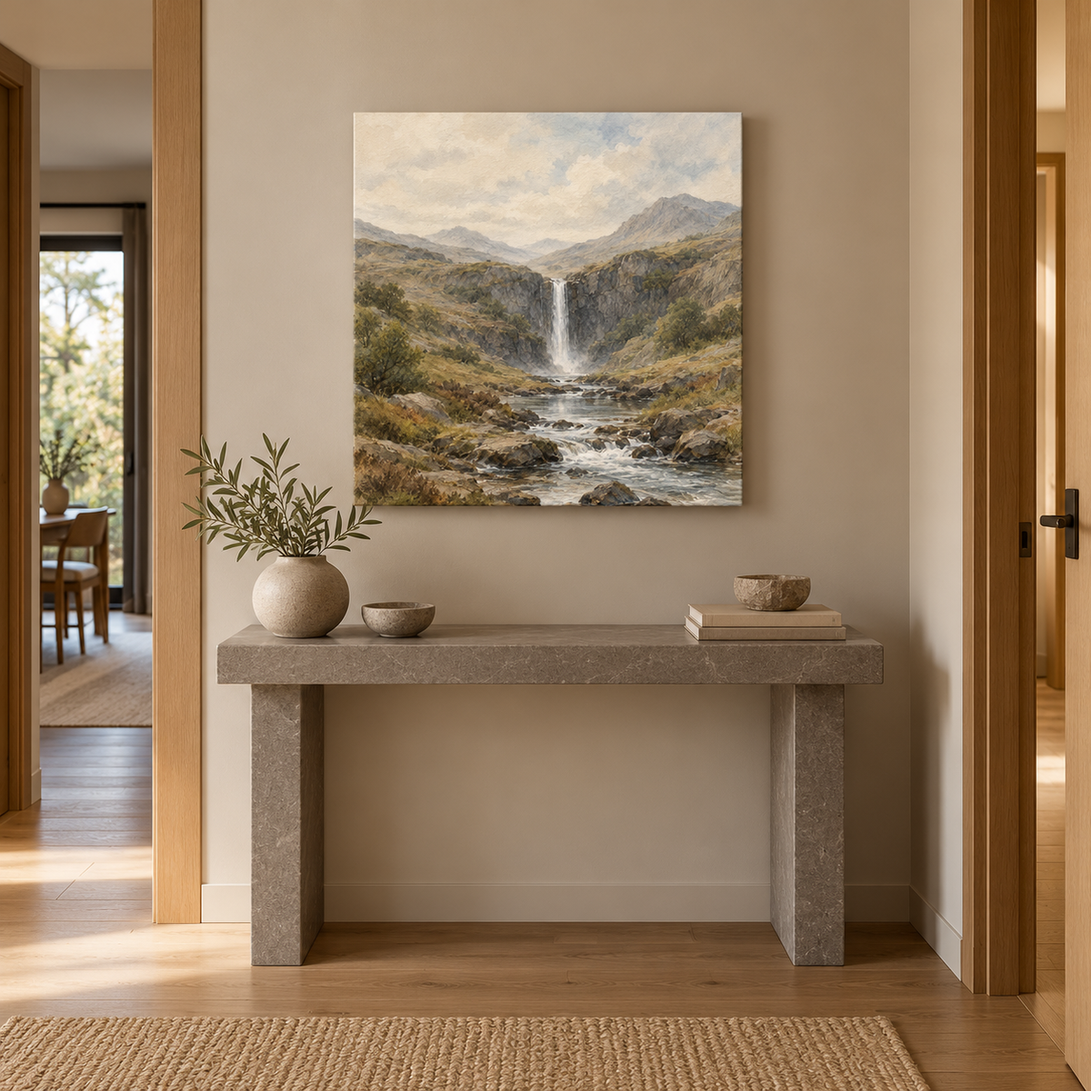 Falling Water Reverie - Lienzo