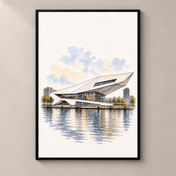 Eye Filmmuseum on the IJ – poster standalone mockup on beige wall