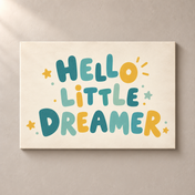 Hello Little Dreamer horizontal canvas standalone mockup