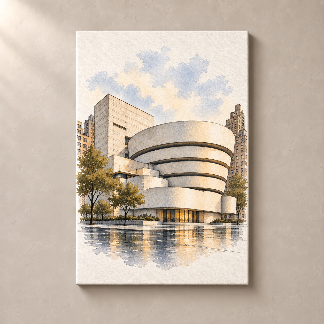Guggenheim Museum New York canvas standalone mockup