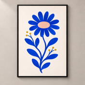 Blue Daisy Days poster standalone mockup