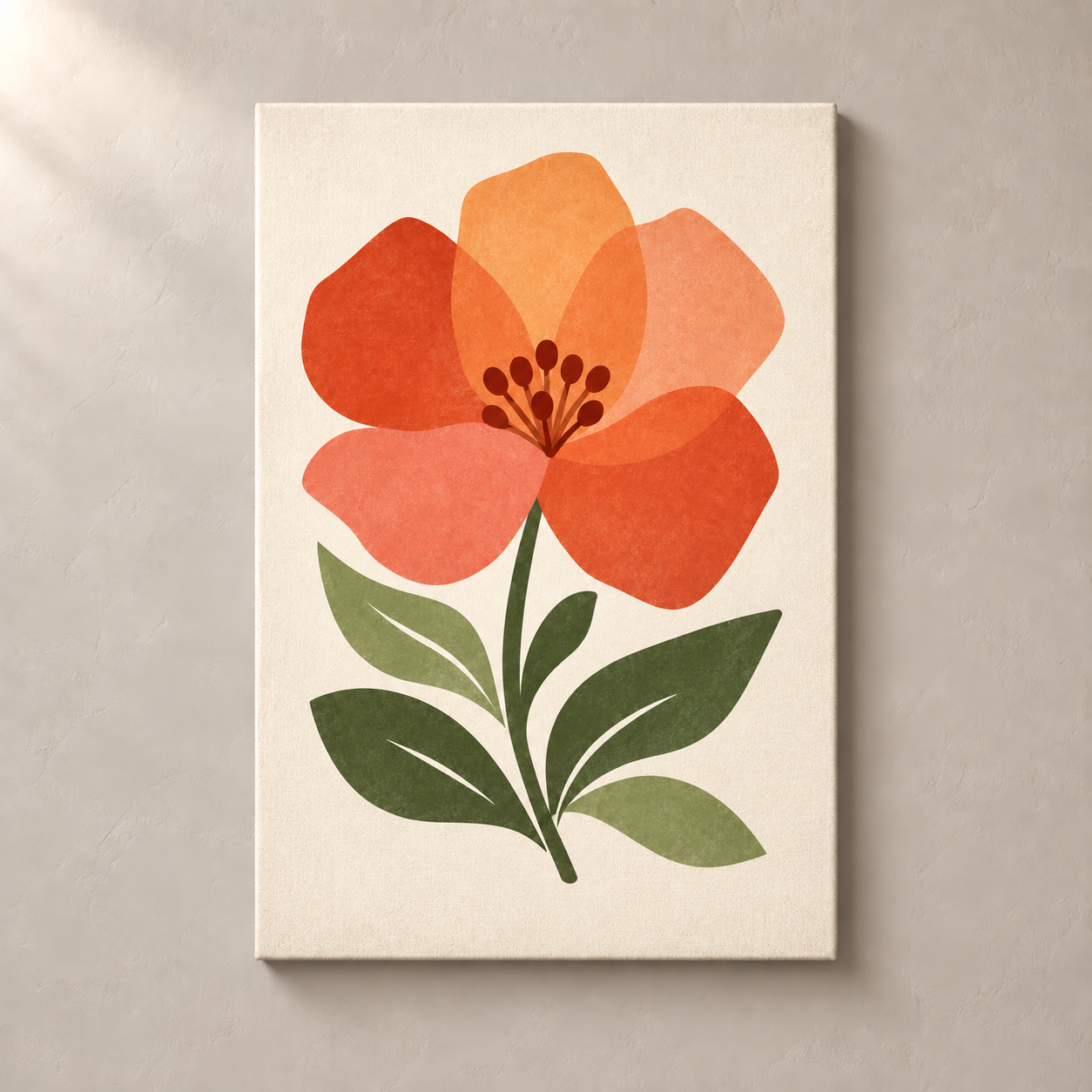 Golden Poppy canvas standalone mockup