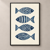 Indigo Fish Quartet poster standalone mockup