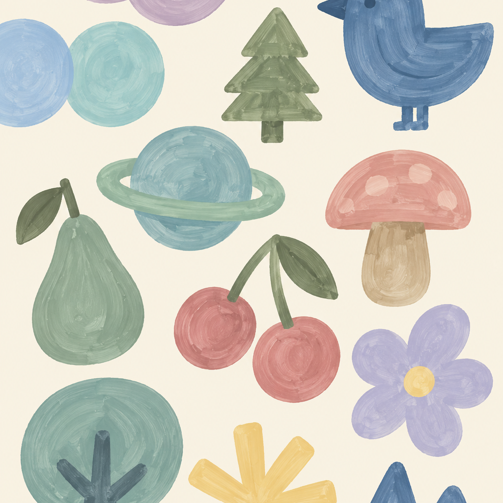 Little Wonders in Pastel, vertical nursery artwork