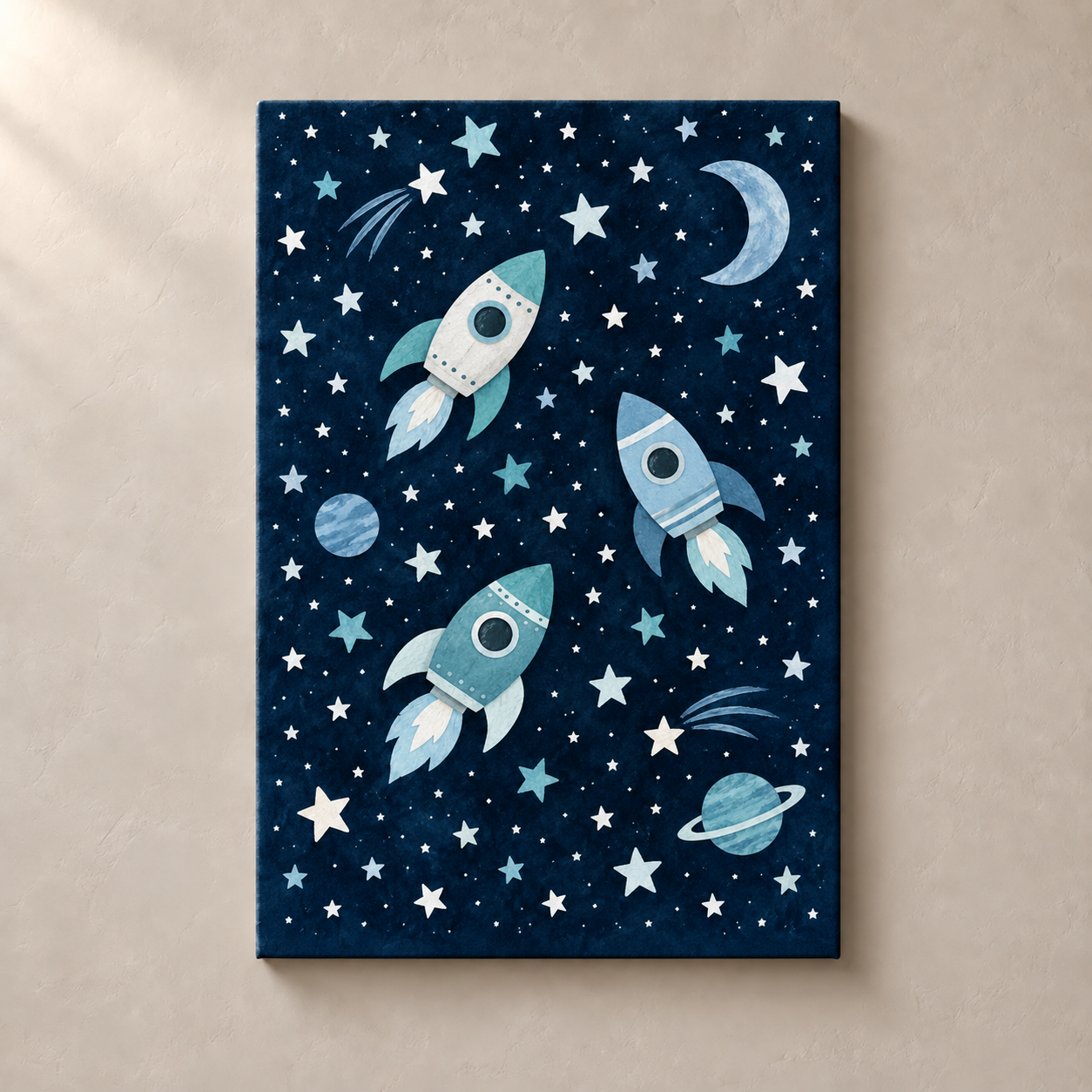 Midnight Rocket Adventures canvas standalone mockup