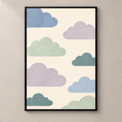 Pastel Cloud Dreams poster standalone mockup