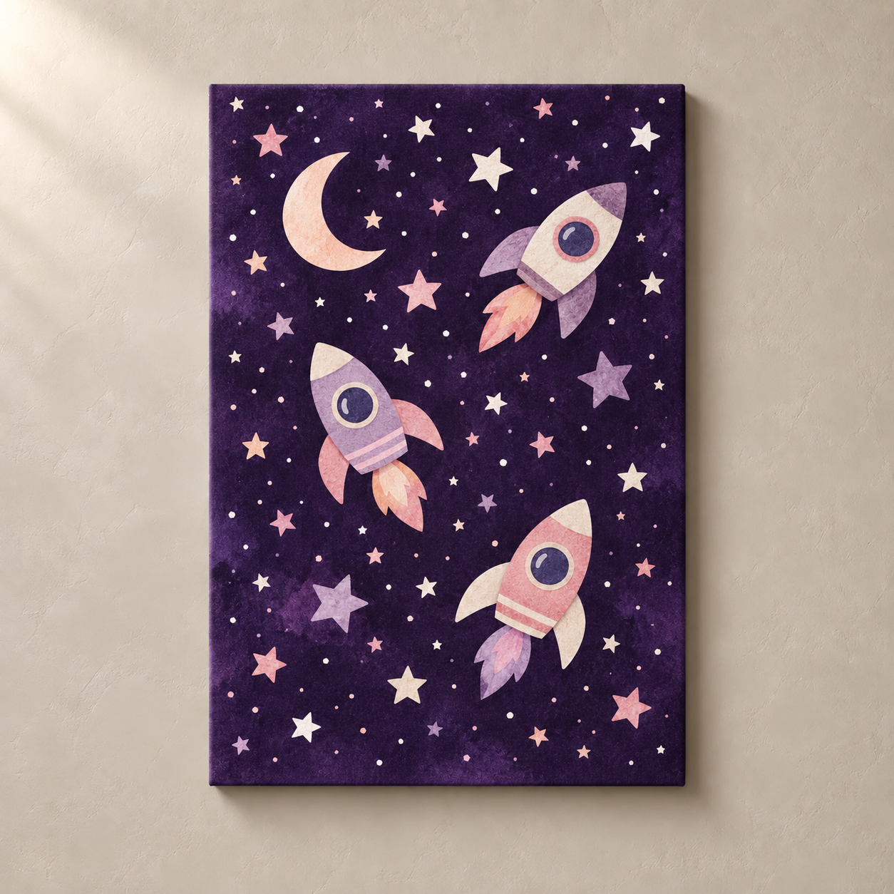 Plum Rocket Adventures canvas standalone mockup