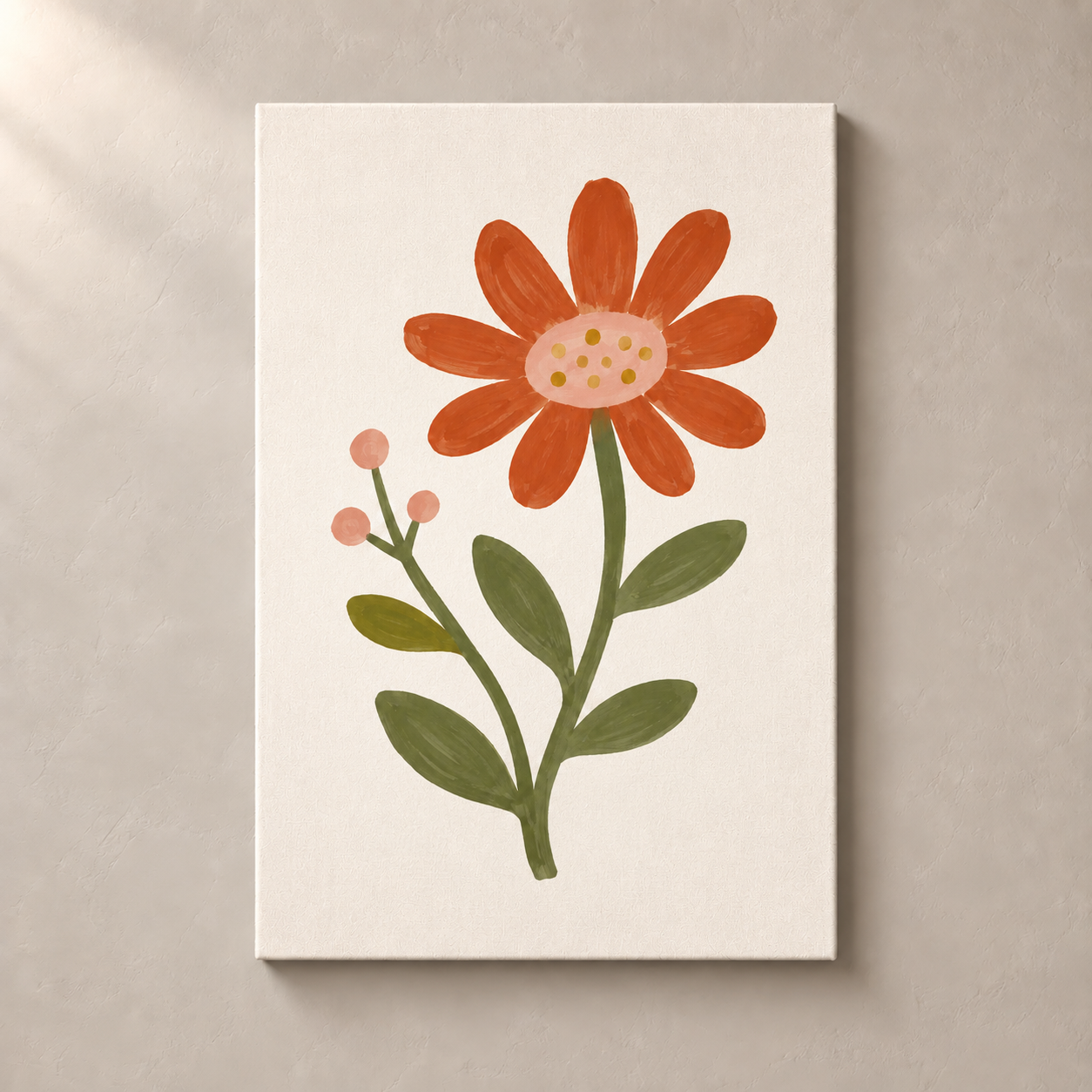 Rust Daisy Days canvas standalone mockup