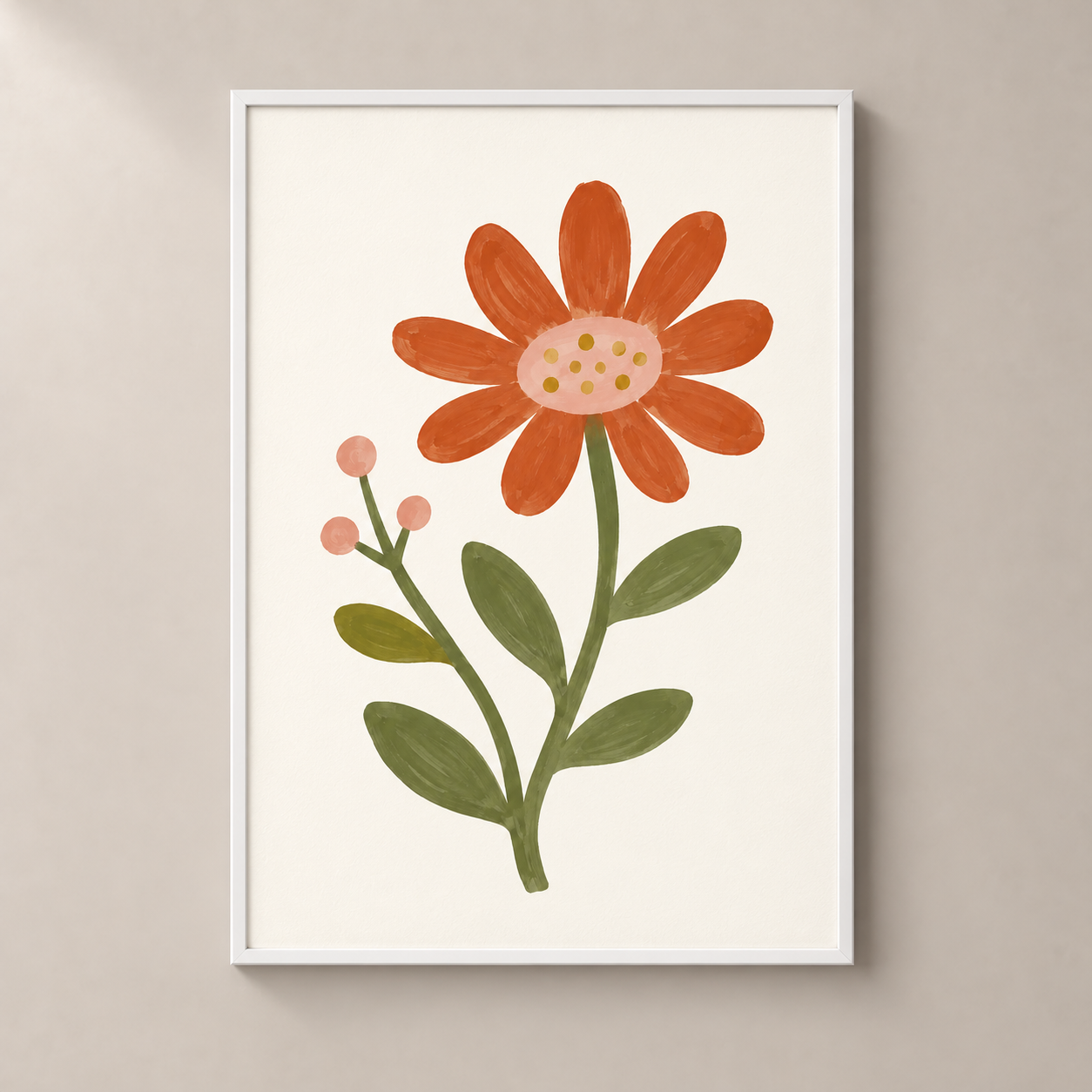 Rust Daisy Days poster standalone mockup