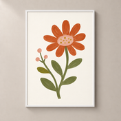 Rust Daisy Days poster standalone mockup