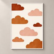 Terracotta Cloud Dreams poster standalone mockup