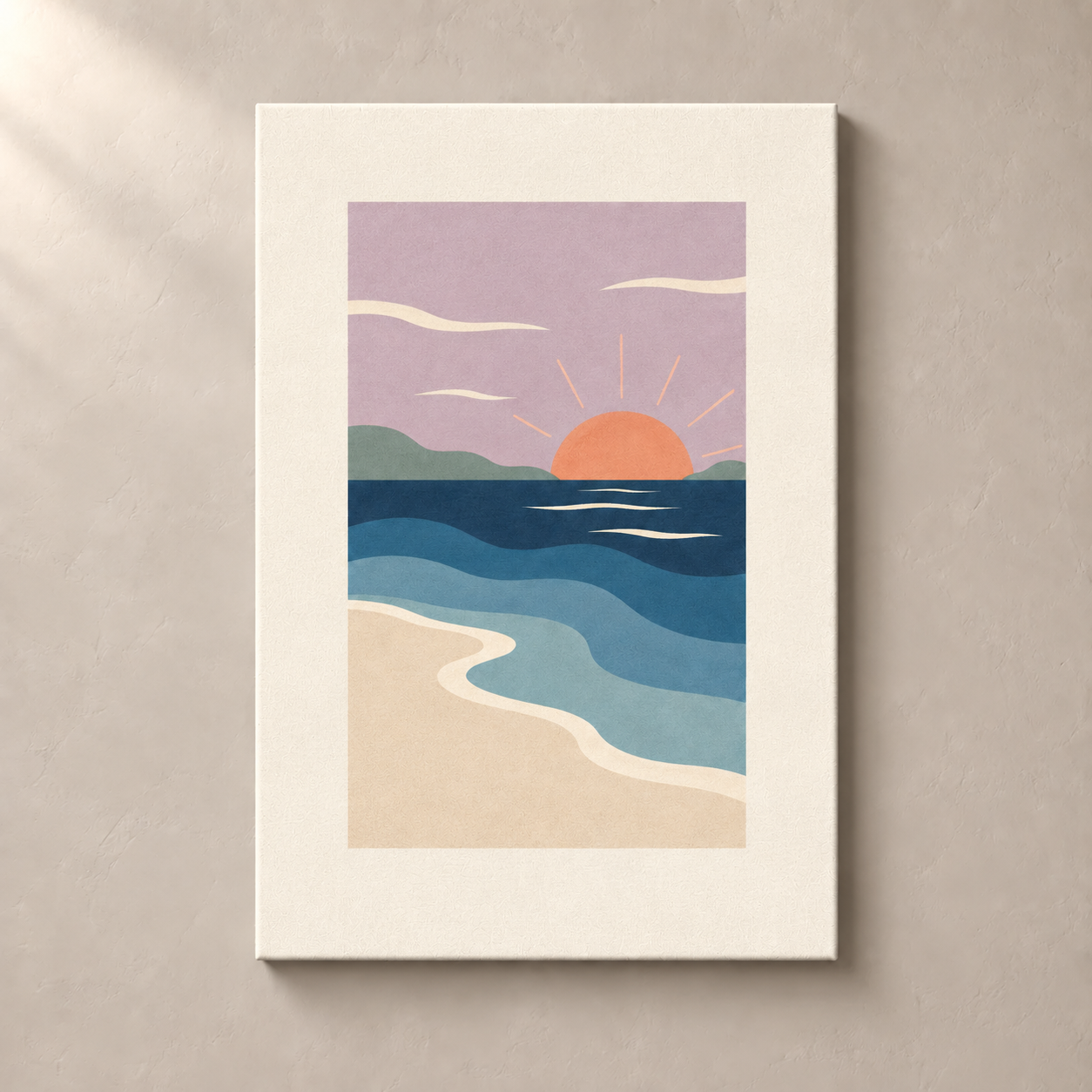 Twilight Shore canvas standalone mockup