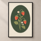 Wild Strawberry Garden poster standalone mockup