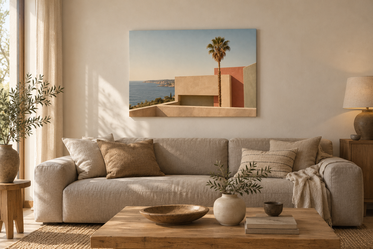 Pale Coastline - Horizontaal canvas