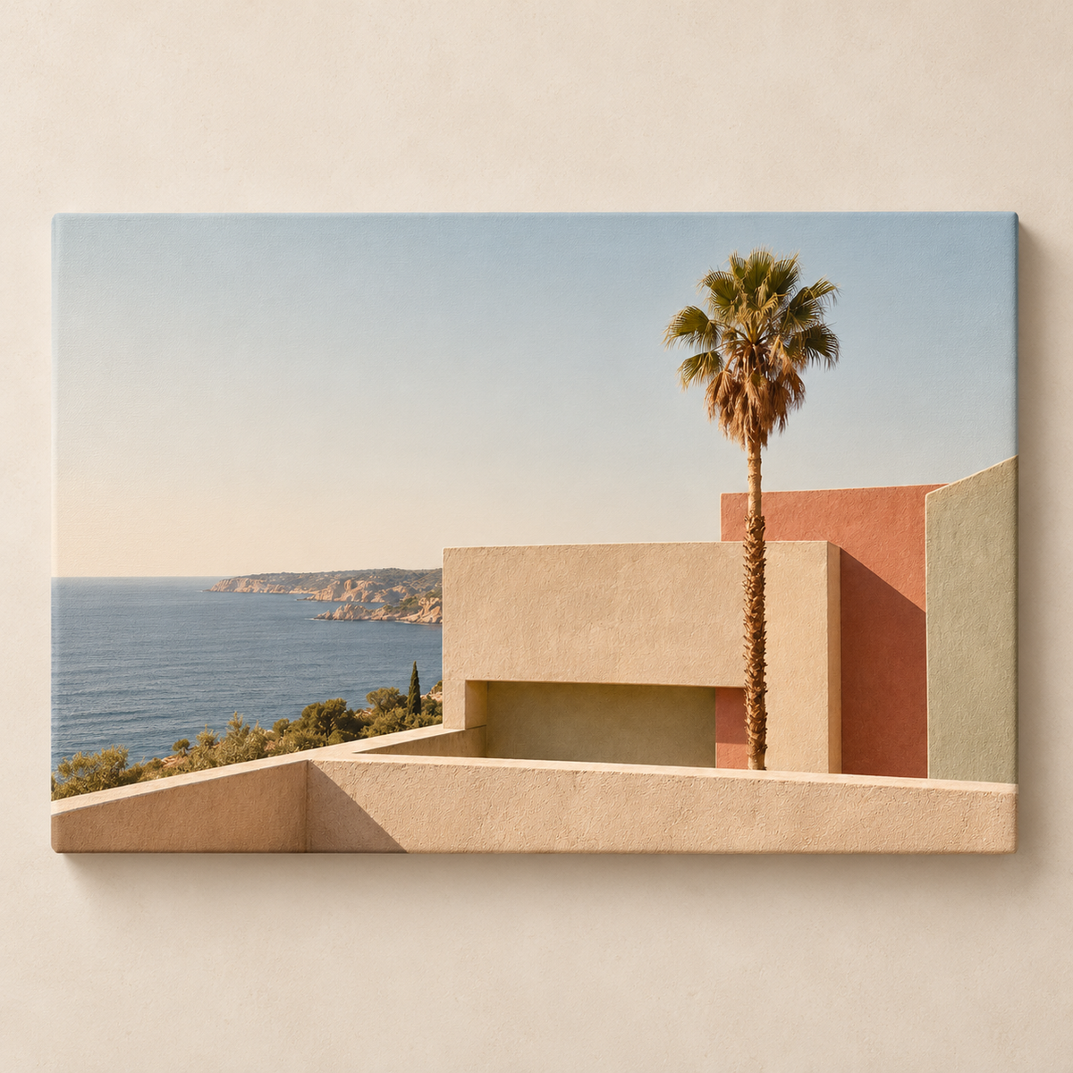 Pale Coastline - Horizontaal canvas