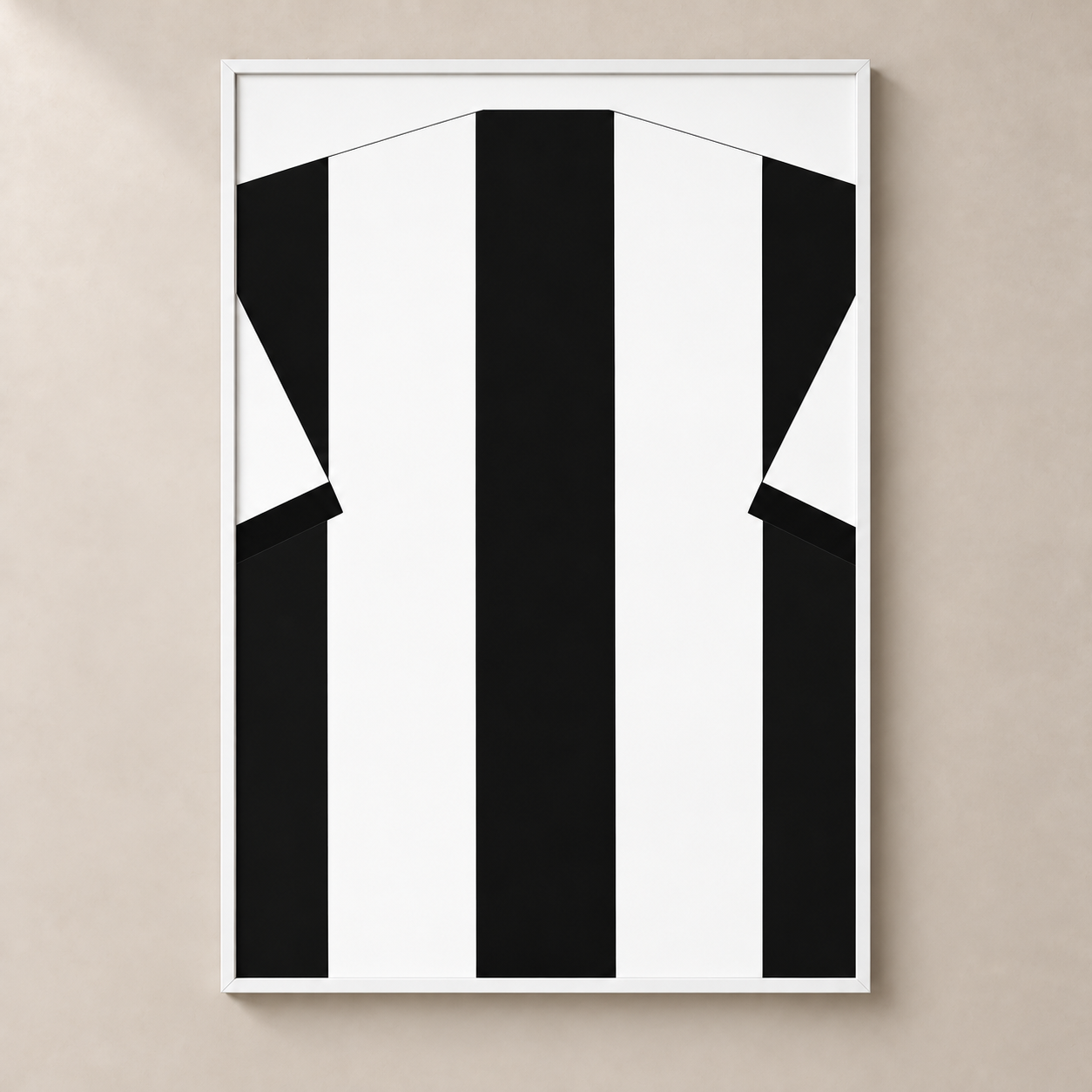 Personalised Football Shirt – Black and White Stripes – poster standalone mockup