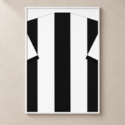 Personalised Football Shirt – Black and White Stripes – poster standalone mockup