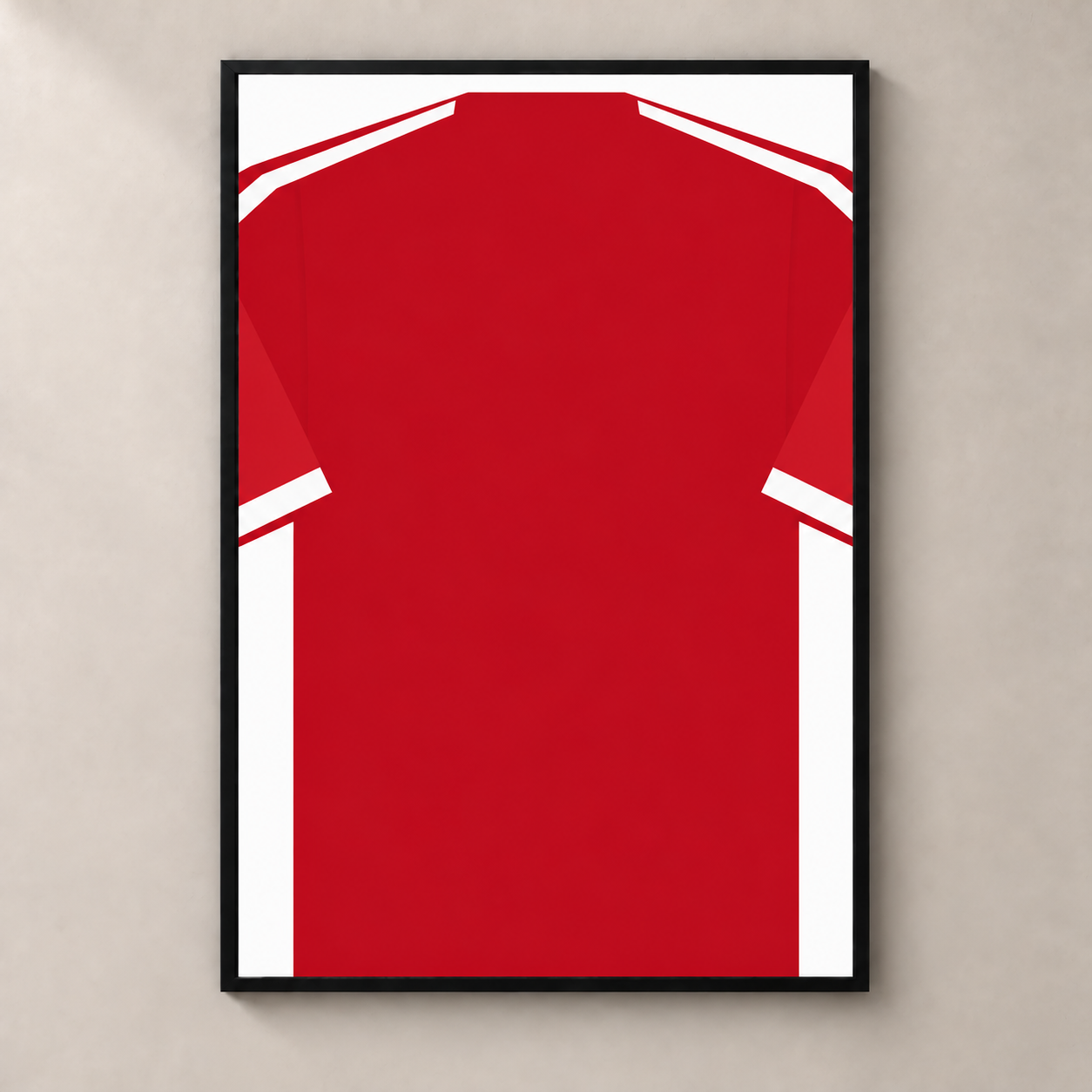Personalised Football Shirt – Crimson and White – poster standalone mockup