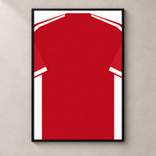 Personalised Football Shirt – Crimson and White – poster standalone mockup