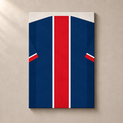 Personalised Football Shirt – Navy and Red – canvas standalone mockup
