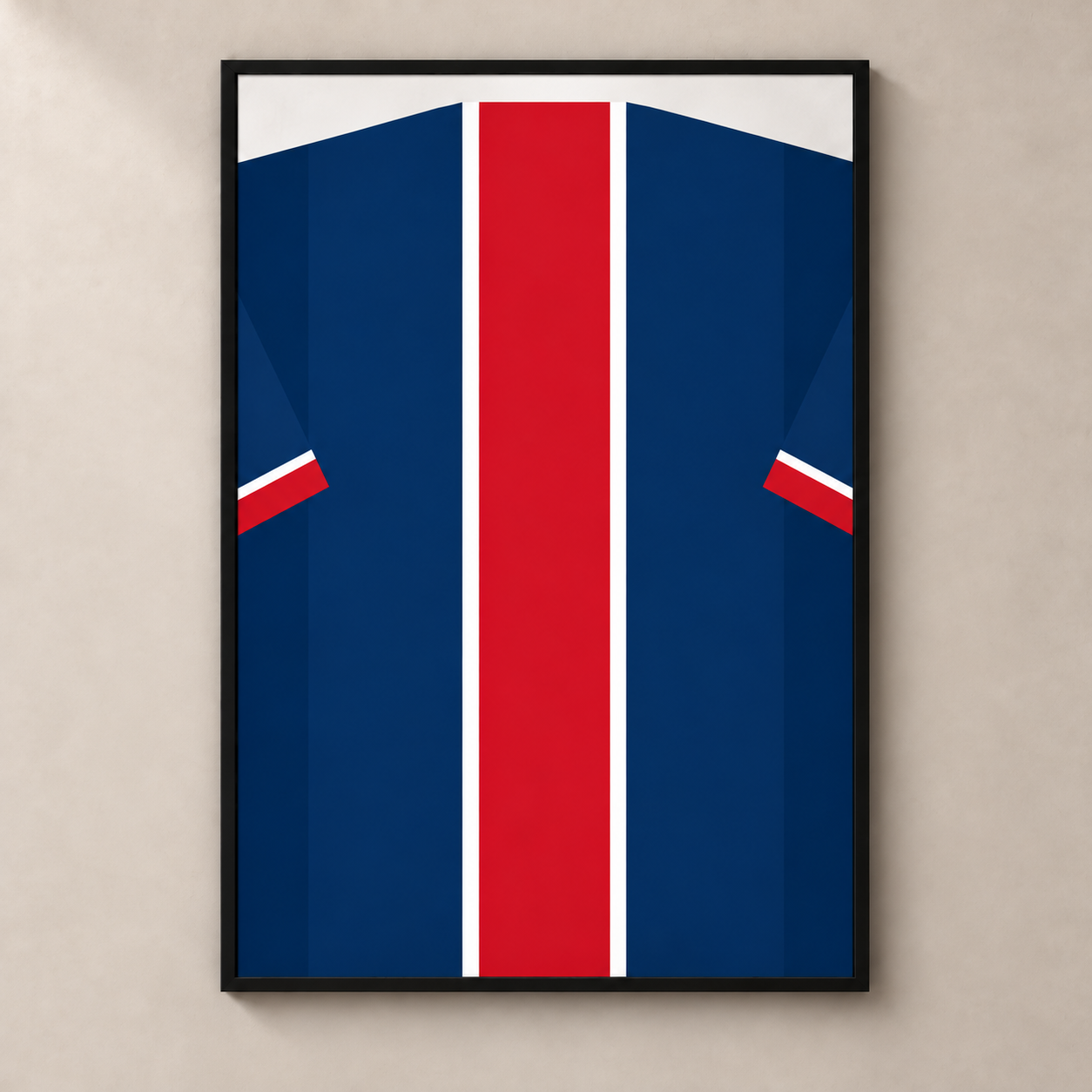 Personalised Football Shirt – Navy and Red – poster standalone mockup