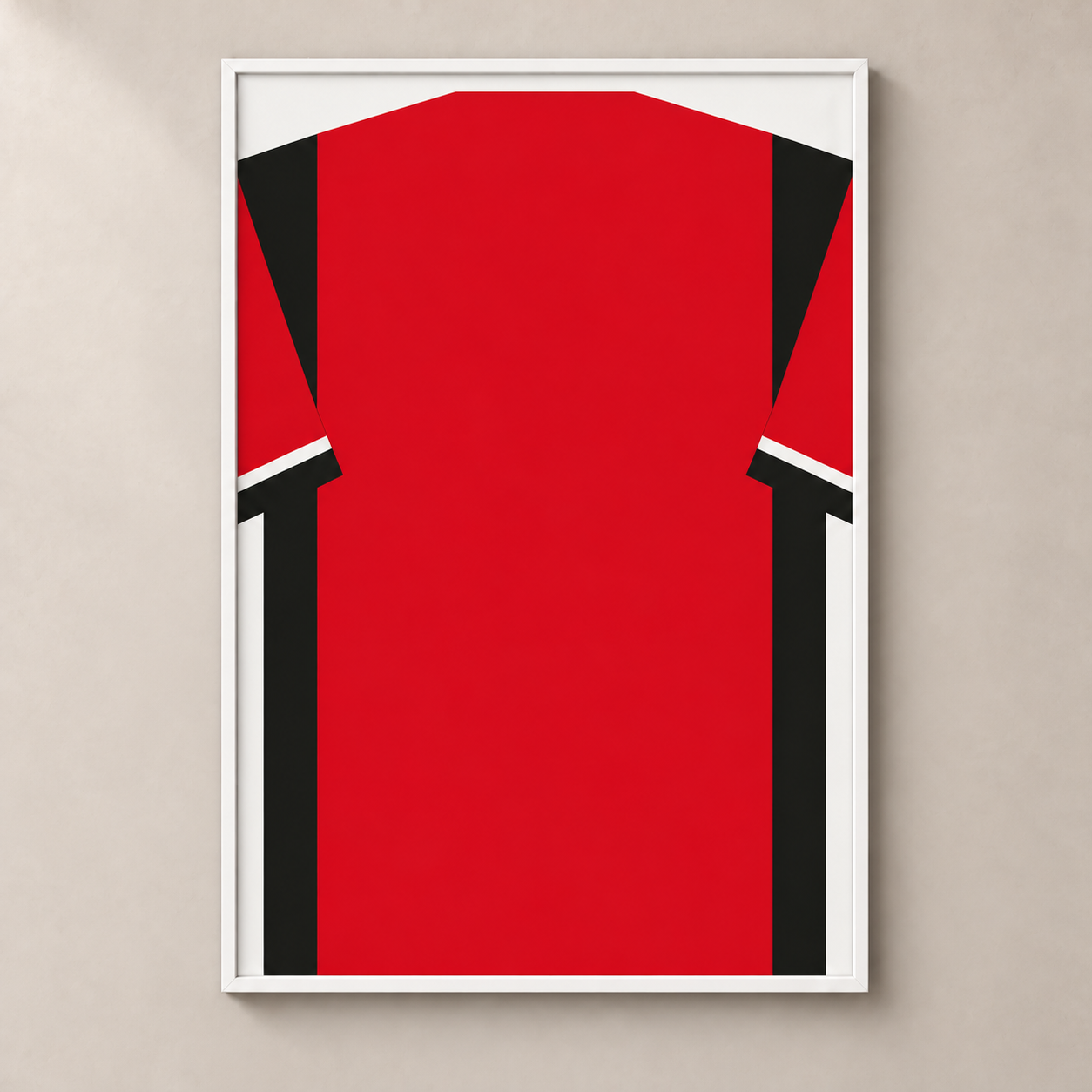 Personalised Football Shirt – Red and Black – poster standalone mockup