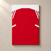 Personalised Football Shirt – Scarlet and White – canvas standalone mockup