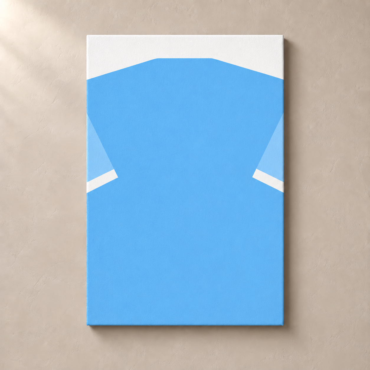 Personalised Football Shirt – Sky Blue – canvas standalone mockup