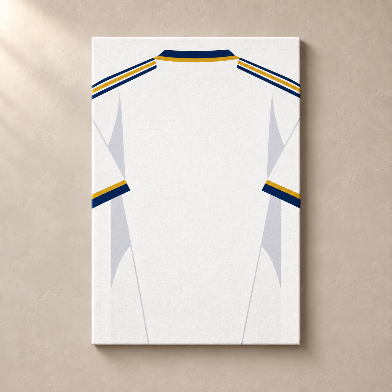 Personalised Football Shirt – White and Gold – canvas standalone mockup