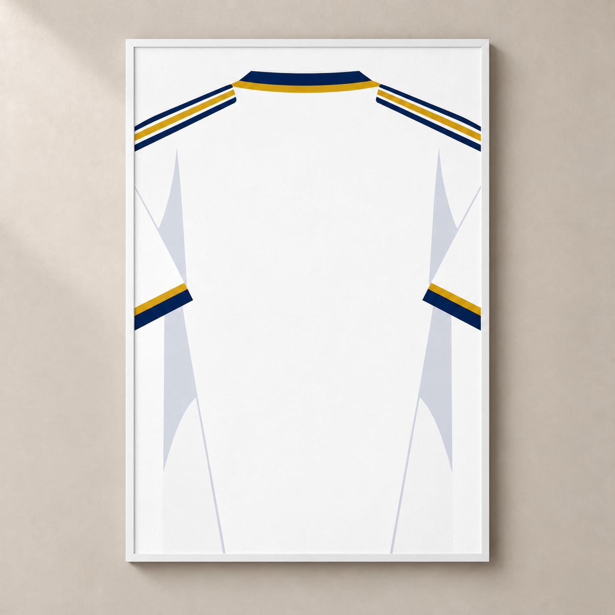Personalised Football Shirt – White and Gold – poster standalone mockup
