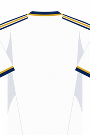 Personalised Football Shirt – White and Gold vertical artwork