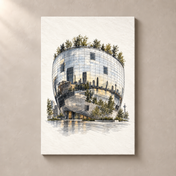 Depot Boijmans Van Beuningen – canvas standalone mockup on beige wall