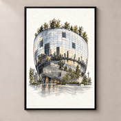 Depot Boijmans Van Beuningen – poster standalone mockup on beige wall