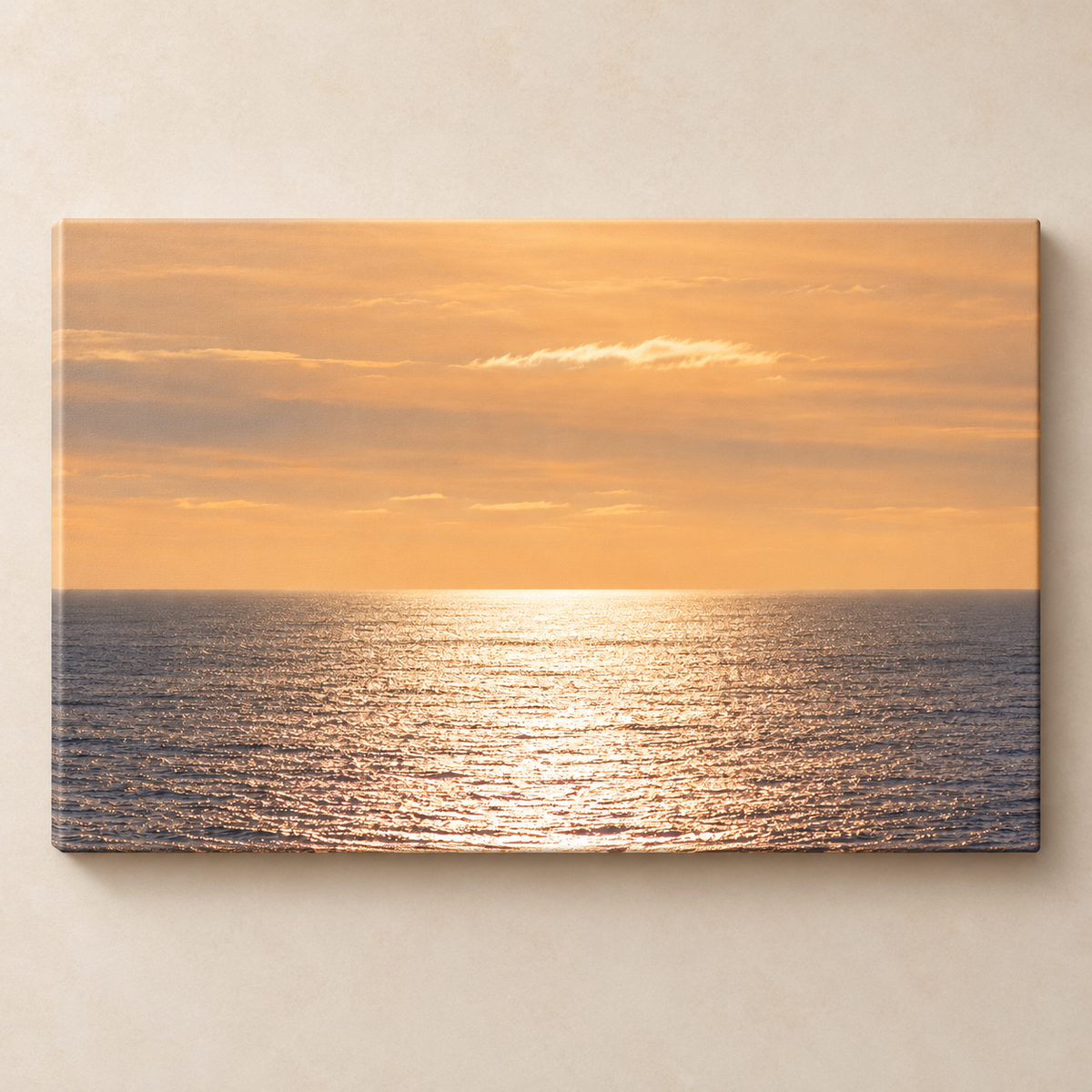 Sea in Soft Silver - Horizontaal canvas