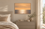 Sea in Soft Silver horizontal poster interior
