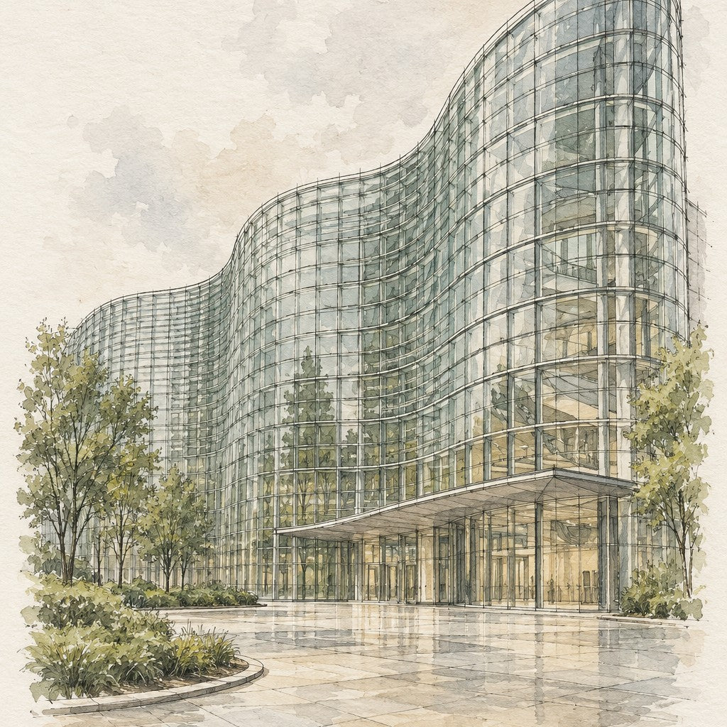 The National Art Center Tokyo, Tokyo vertical ink and watercolour artwork