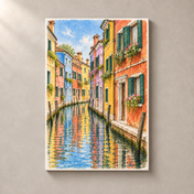 Burano Canal and Colourful Houses – standalone mockup