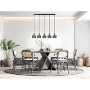 Tijdloze Artisan hanglamp in luxe zwart en goud design