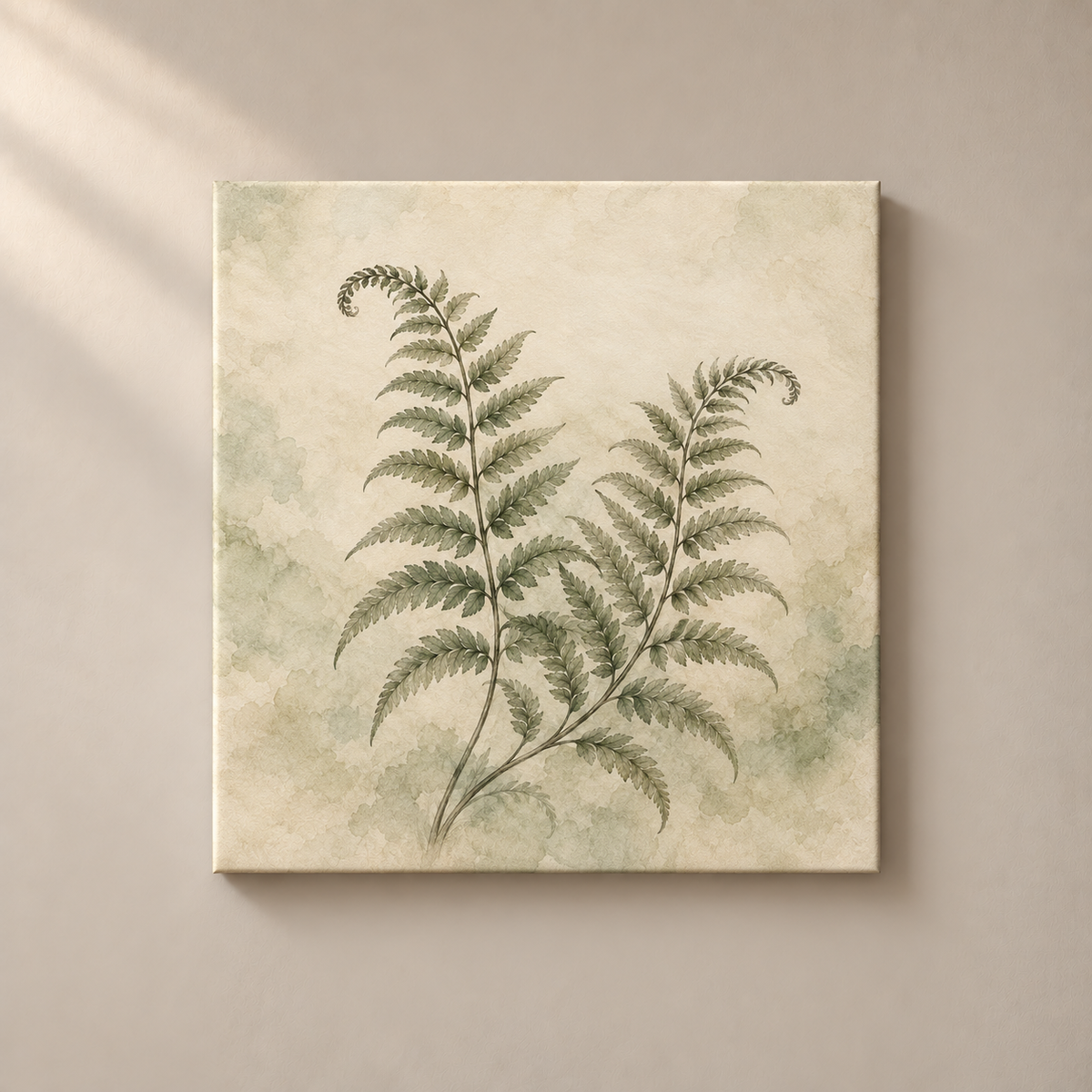 Fern on Quiet Paper - Lienzo