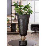 Nama flame black and gold aluminium vase