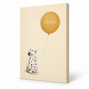 Dalmatian Balloon personalised canvas standalone product view with example name Noah