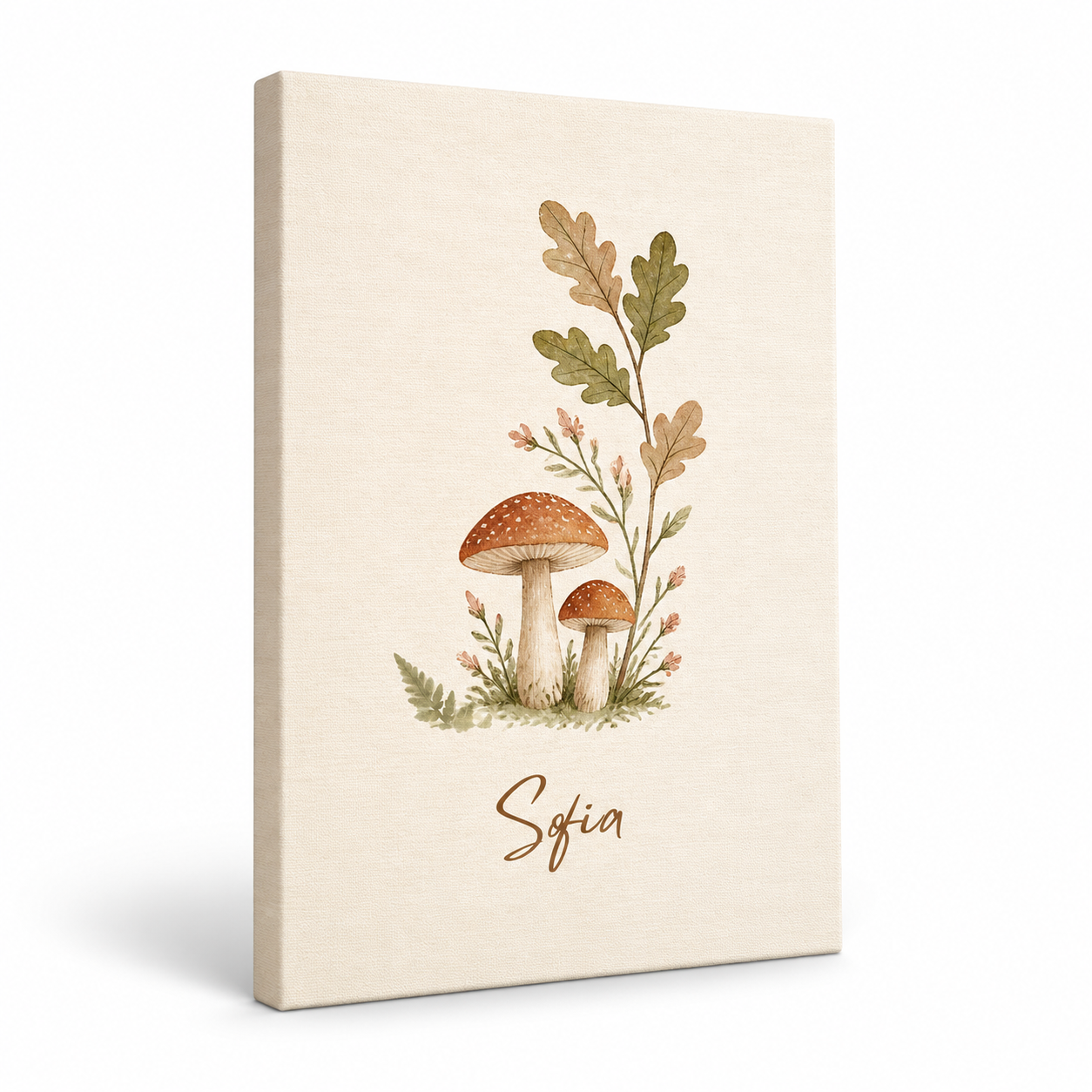 Woodland Name Story personalised canvas standalone product view with example name Sofia