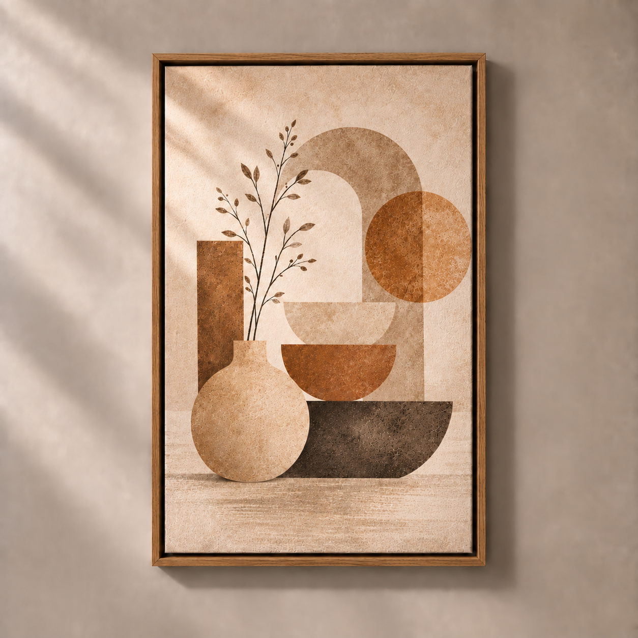 FNR frame preview oak | Geometric Earth Harmony No.4