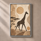 FNR frame preview silver | Giraffe Beneath Quiet Skies