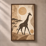 FNR frame preview walnut | Giraffe Beneath Quiet Skies