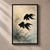 FNR frame preview black | Golden Ink Koi