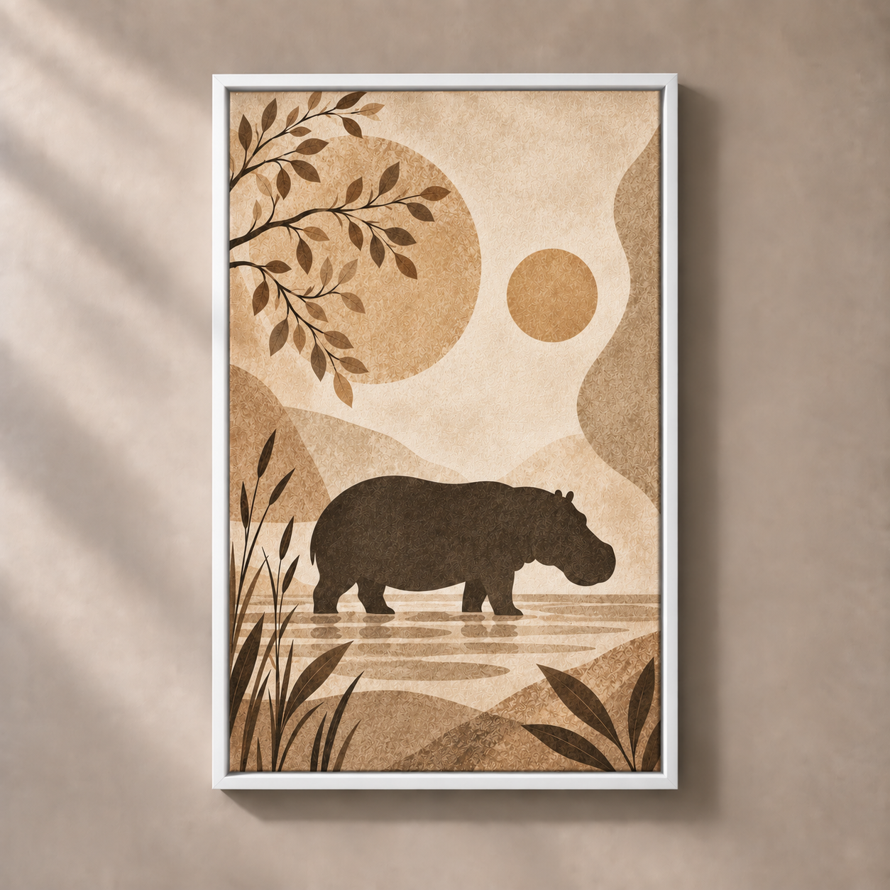FNR frame preview white | Hippo in Still Waters